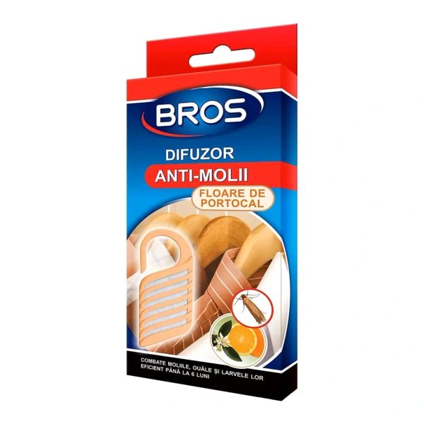 Difuzor anti-molii cu agătătoare parfum portocale -BROS