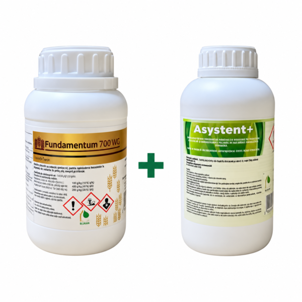 FUNDAMENTUM 700 WG, 150g + adjuvant ASYSTENT 0.5 litri, 5 ha
