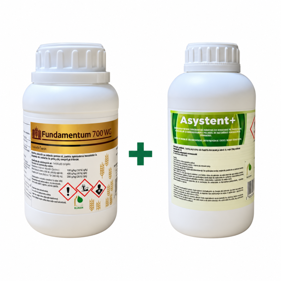 FUNDAMENTUM 700 WG, 150g + adjuvant ASYSTENT 0.5 litri, 5 ha