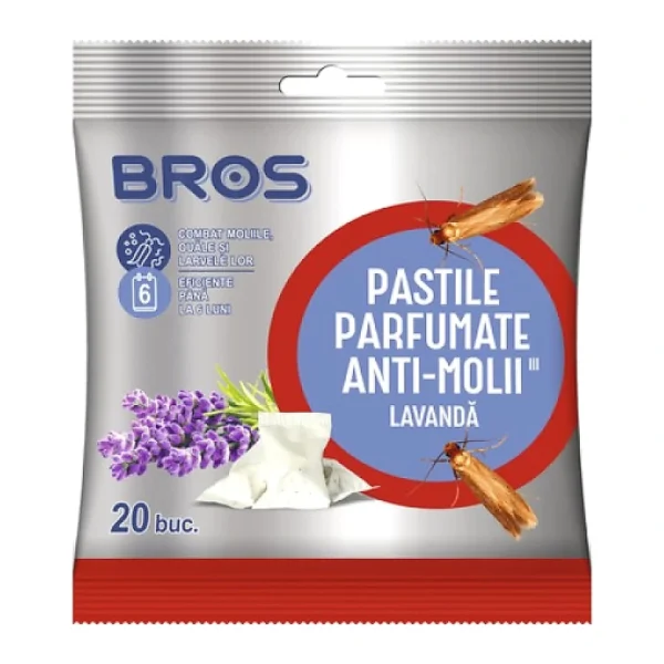 Pastile Anti-molii parfum lavandă 20 buc. - BROS